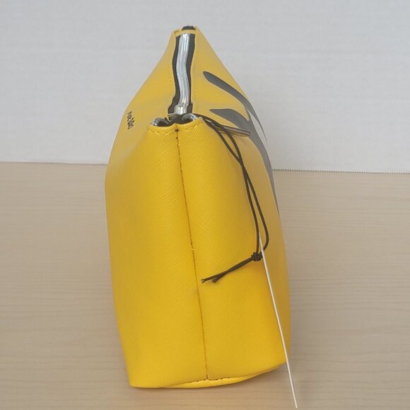 Marc Tetro Love My Boston Terrier Dog Large Yellow Make Up Travel Zip Bag Pouch - Picture 7 of 11